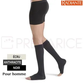 Chaussettes Jarfix Homme Styl Coton Pieds Ouverts Styl'Coton Fine, Ouverture bout de pieds, maillage fin, sensation de fraîcheur