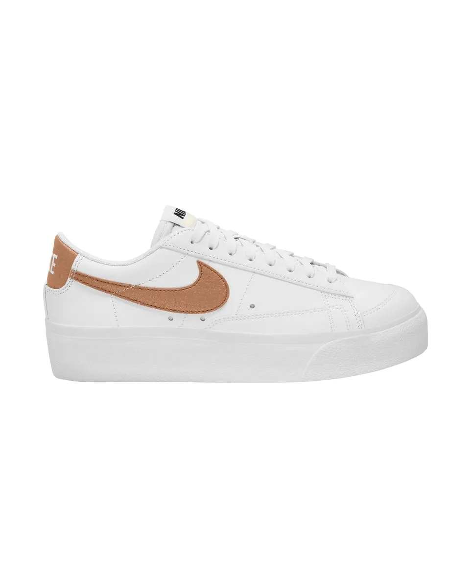 Chaussure basse Femme W BLAZER LOW PLATFORM ESS Blanc